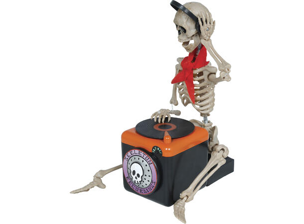Skrekkfigur - Skjelett DJ 1 Figur m/lyd/lys/begegelse - 26x14cm 