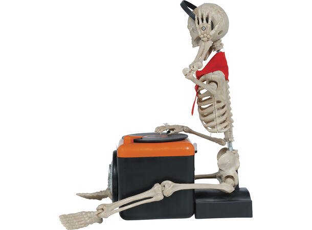 Skrekkfigur - Skjelett DJ 1 Figur m/lyd/lys/begegelse - 26x14cm 