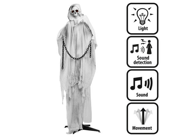 Skrekkfigur - Spøkelse i lenker 1 Figur m/Lys/Lyd/Bevegelse - 190cm 
