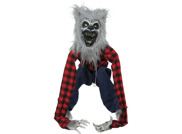 Skrekkfigur - Varulv 1 Figur m/lyd/lys/begegelse - 90cm 