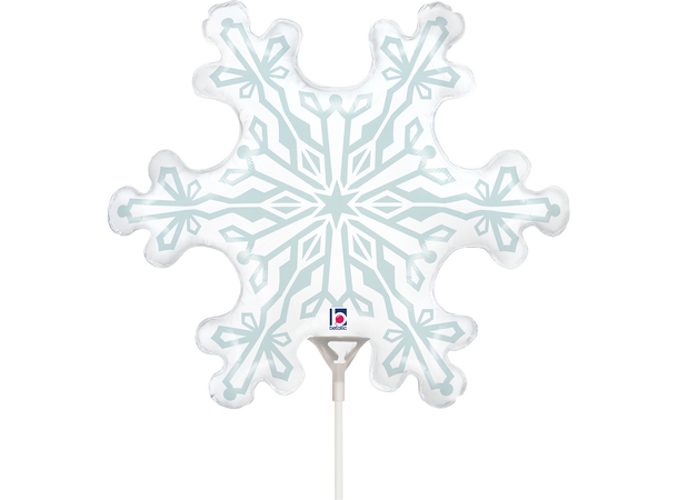 Snøkrystall mini (Bulk) 1 Folieballong - Luftfylling - (28x24cm) 