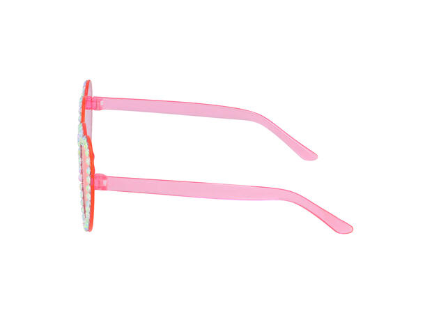 Solbriller - Hjerteform - Rosa m/stener 1 Par briller i plast 