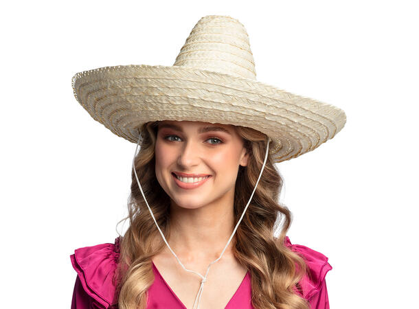 Sombrero - Strå - 5 Farger assortert 1 Hatt - Onesize - 49cm 