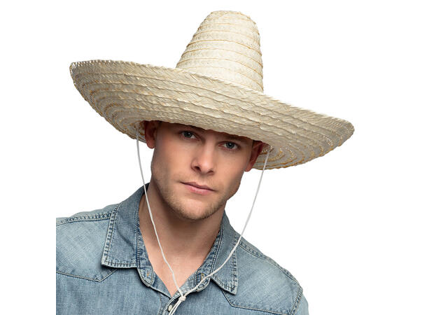 Sombrero - Strå - 5 Farger assortert 1 Hatt - Onesize - 49cm 