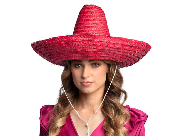 Sombrero - Strå - 5 Farger assortert 1 Hatt - Onesize - 49cm 