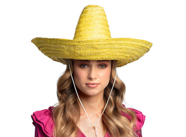 Sombrero - Strå - 5 Farger assortert 1 Hatt - Onesize - 49cm 