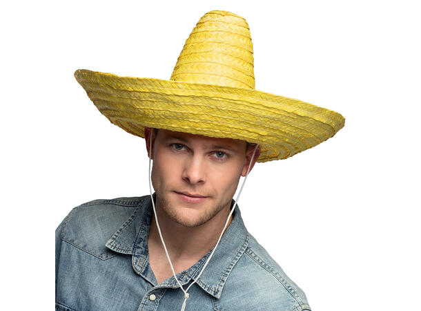 Sombrero - Strå - 5 Farger assortert 1 Hatt - Onesize - 49cm 