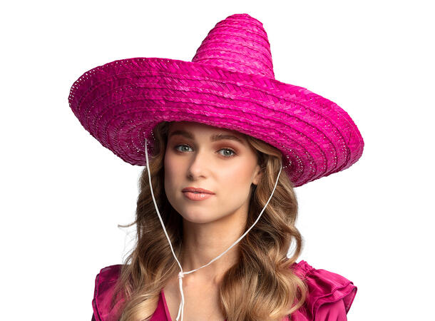 Sombrero - Strå - 5 Farger assortert 1 Hatt - Onesize - 49cm 