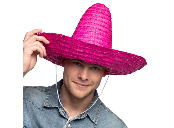 Sombrero - Strå - 5 Farger assortert 1 Hatt - Onesize - 49cm 