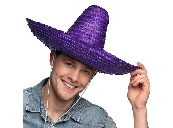 Sombrero - Strå - 5 Farger assortert 1 Hatt - Onesize - 49cm 