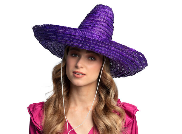 Sombrero - Strå - 5 Farger assortert 1 Hatt - Onesize - 49cm 