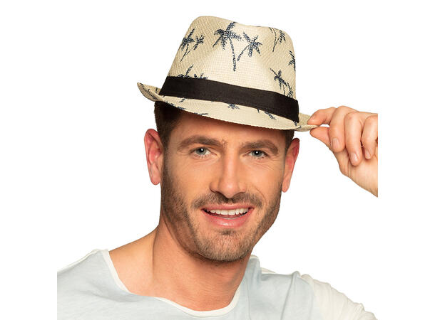 Sommerhatt med palmer 1 Hatt - Onesize 