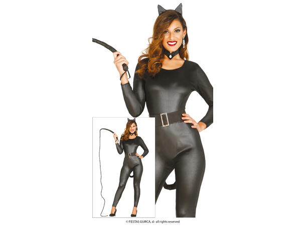 Sort kattekostyme 1 Damekostyme - str 38-40 (M) 