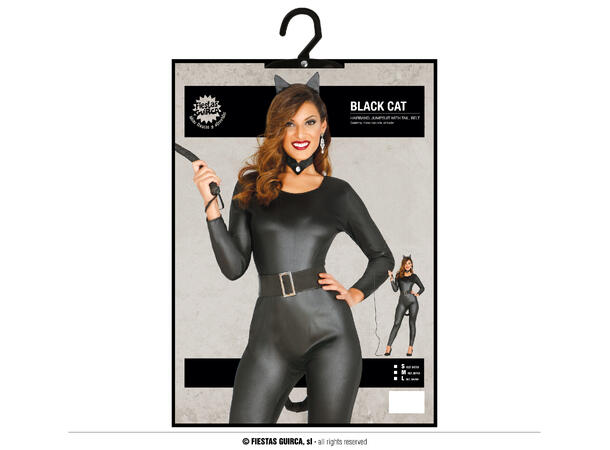 Sort kattekostyme 1 Damekostyme - str 38-40 (M) 