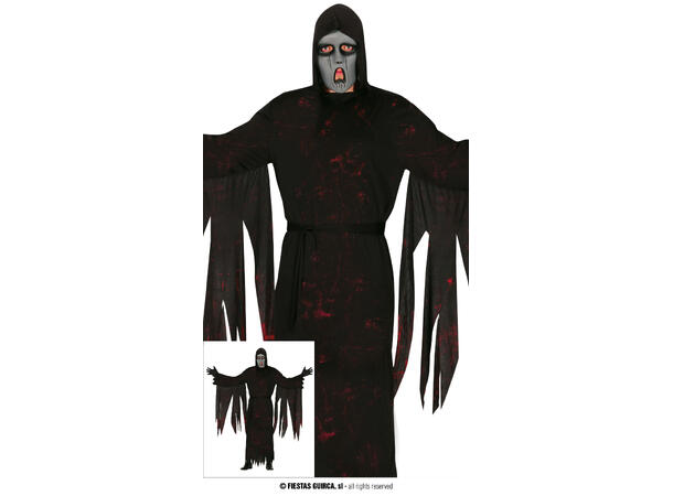 Sort spøkelsesklovn - Mann 1 Kostyme til herre - 48-50 (M) 