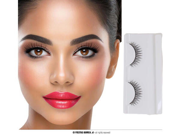 Sorte øyevipper 1 par øyevipper m/festelim 