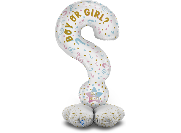 Spørsmålstegn - Gender Reveal 1 Folieballong for luft - (58x119x58cm) 
