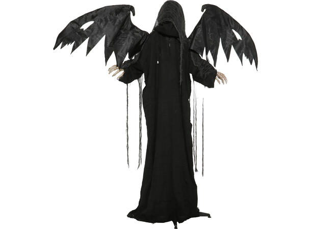 Stående skjelett m/kappe og vinger 1 Figur m/lyd/lys/begegelse - 170cm 