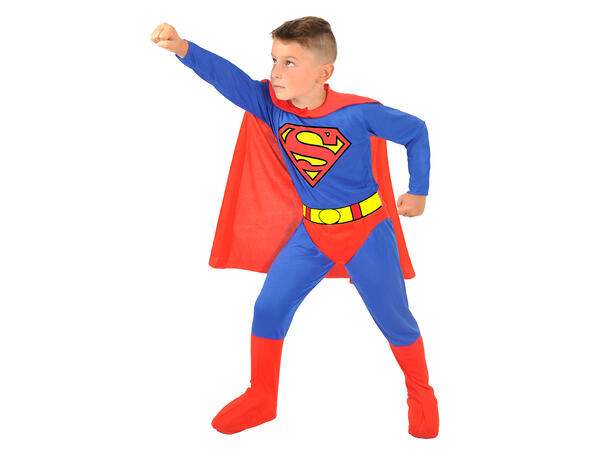Supermann - Kostyme 1 Barnekostyme til gutt - Str 8-10år 