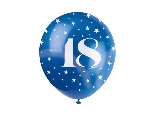 Superprint Premium 18 År - Assortert 5 Gummiballonger - 30cm (12") 
