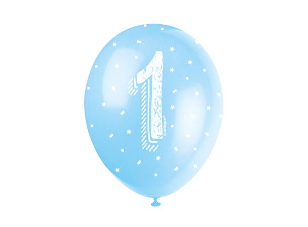 Superprint Premium 1 År - Assortert 5 Gummiballonger - 30cm (12")