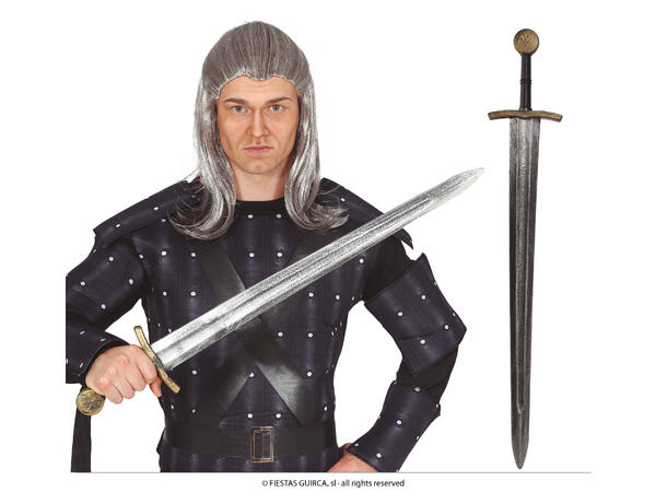 Sverd - sølv 1 Sverd i plast - 75cm 