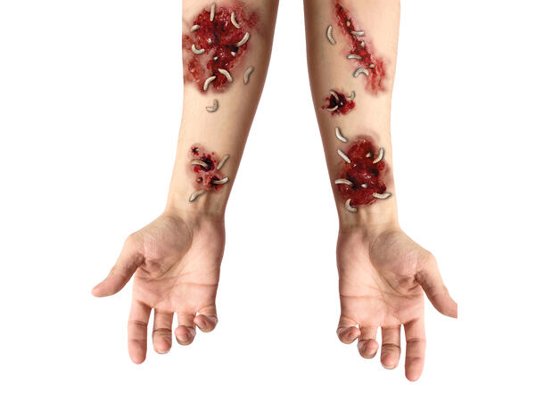 Tatovering - sår med mark 1 Ark med tatoveringer - 30x13cm 