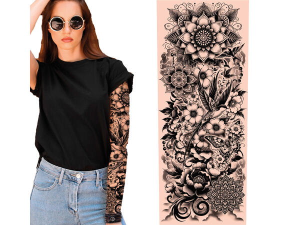 Tatovering erme - Sort/hvit 1 Erme med tatovering til voksen 