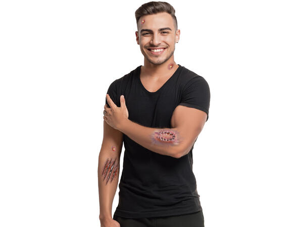 Tatoveringer - Bitemerker 1 Ark med tatoveringer - 30x14cm 