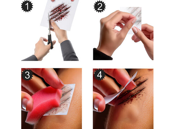 Tatoveringer - Bitemerker 1 Ark med tatoveringer - 30x14cm 