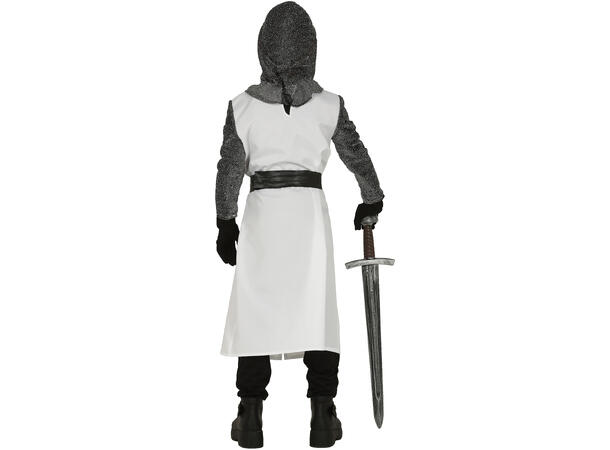 Tempelridder -Bukse,Tunika, Hette, Belte 1 Barnekostyme til gutt - Str 3-4 År 