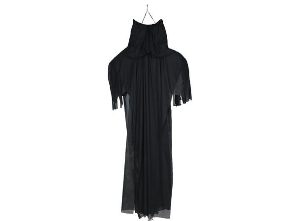 Tohodet skjelett m/kappe - sort 1 Figur m/lys - 165cm 