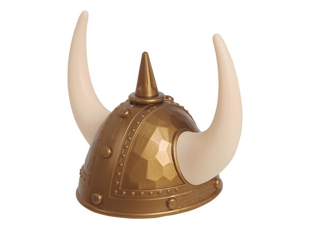 Vikinghjelm m/lange horn 1 Hjelm i plast til voksen - Onesize 