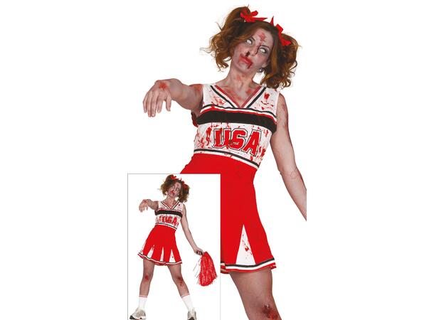 Zombie - Cheerleader - USA 1 Damekostyme - str 44-46 (XL) 