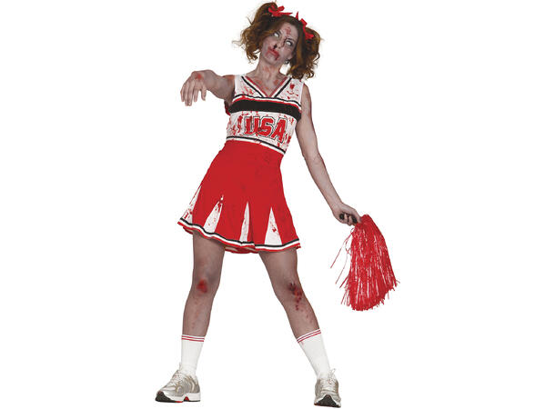 Zombie - Cheerleader - USA 1 Damekostyme - str 44-46 (XL) 