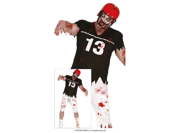 Zombie Quarterback 1 Kostyme til herre - 52-54 (L) 