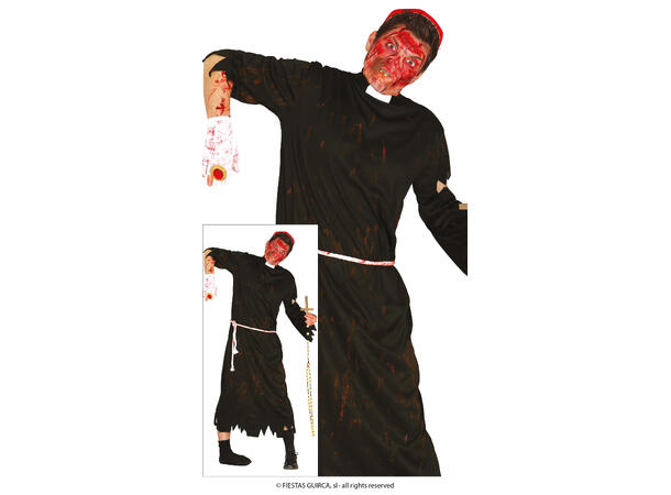 Zombie prest - Sort 1 Herrekostyme - str 52-54 (L) 