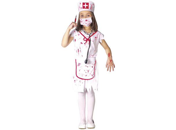 Zombie sykepleier - Jente 1 Kostyme til barn - 5-6 år (119 cm) 