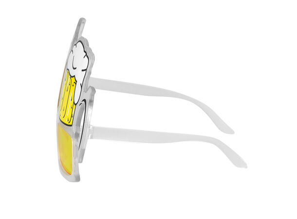 Ølbriller - gule 1 Par briller i plast 