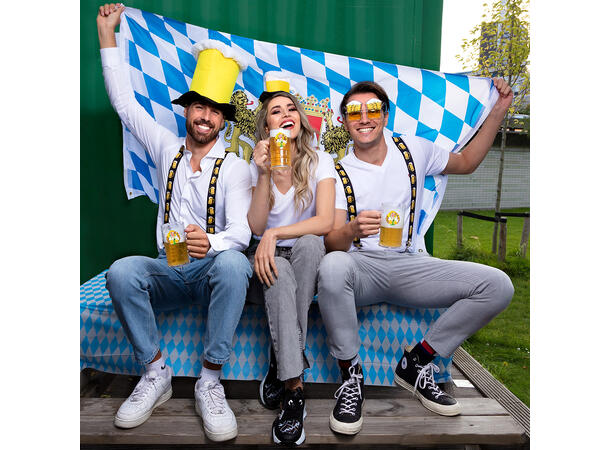 Ølbriller - gule 1 Par briller i plast 