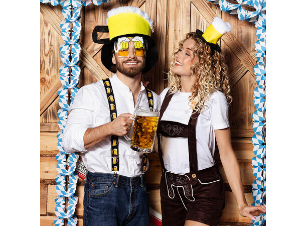 Ølbriller - gule 1 Par briller i plast 