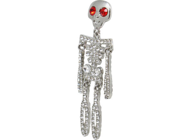 Øredobber - Skjelett - Glitrende 1 Par øredobber i metall - 6,5cm 
