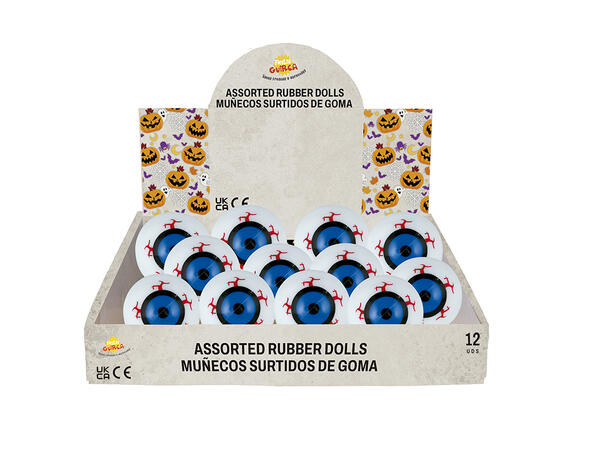 Øyeeple med lys - Sprettball Display med 12 sprettballer - 5,5cm 