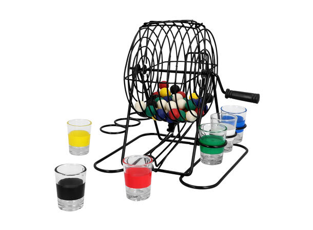 Drikkelek - Bingoshot Innhold Bingobur, 48 baller, 6 glass 