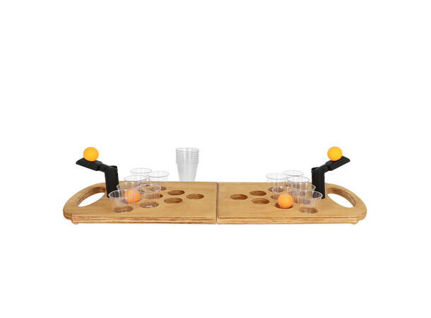 Drikkelek - Shot pong 1 brett m/shotters,4 baller,12 Shotglass 