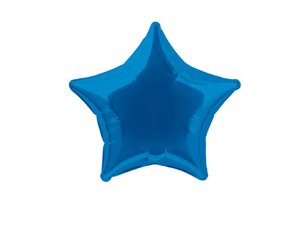 Ensfarget stjerne - Mørk Blå 1 Folieballong stjerne - 50cm(20")