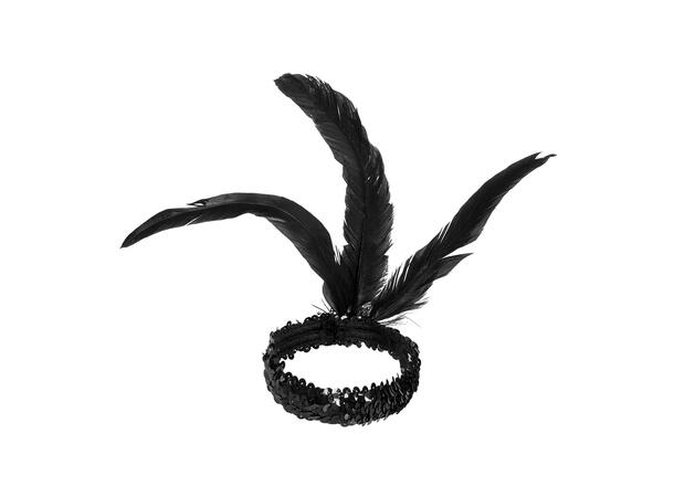 Gatsby Hvit- Hodebånd, kjede, munnstykke 1 sett - 3 deler