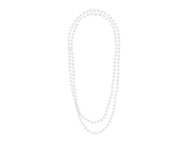 Gatsby Hvit- Hodebånd, kjede, munnstykke 1 sett - 3 deler