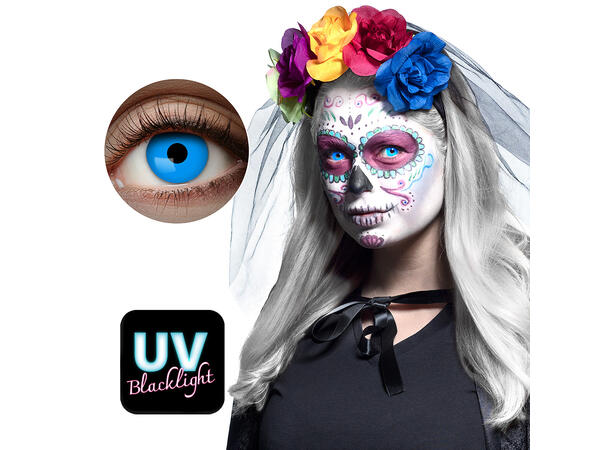 Kontaklinser - UV-lys blå 1-måneds kontaklinser