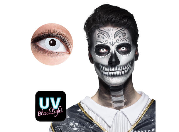 Kontaklinser - UV-lys hvit 1-måneds kontaklinser